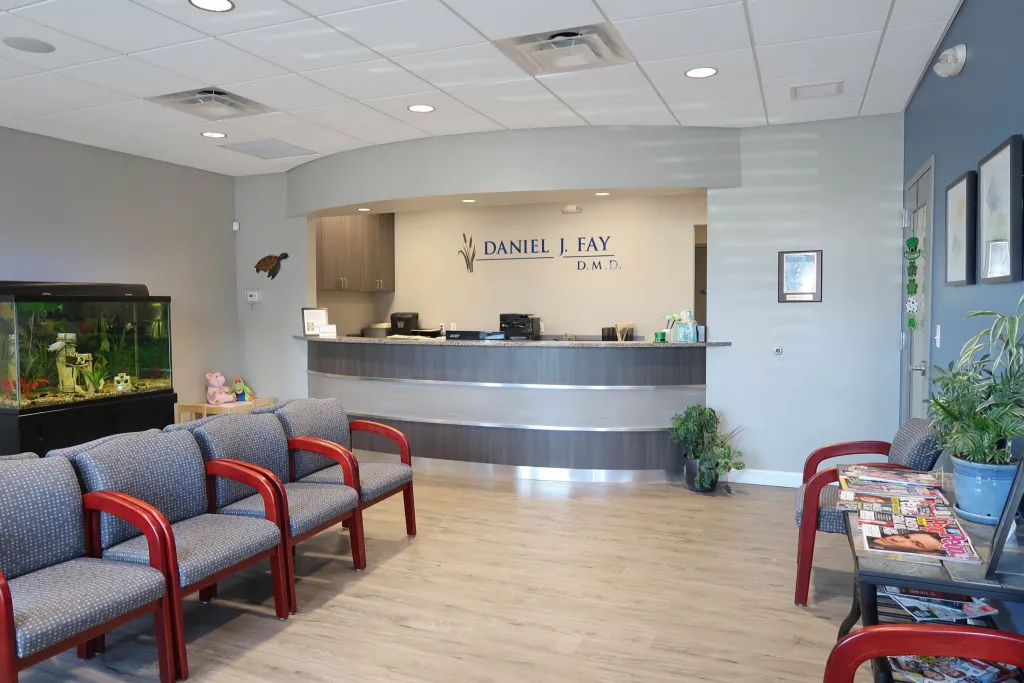 Front desk and waiting area