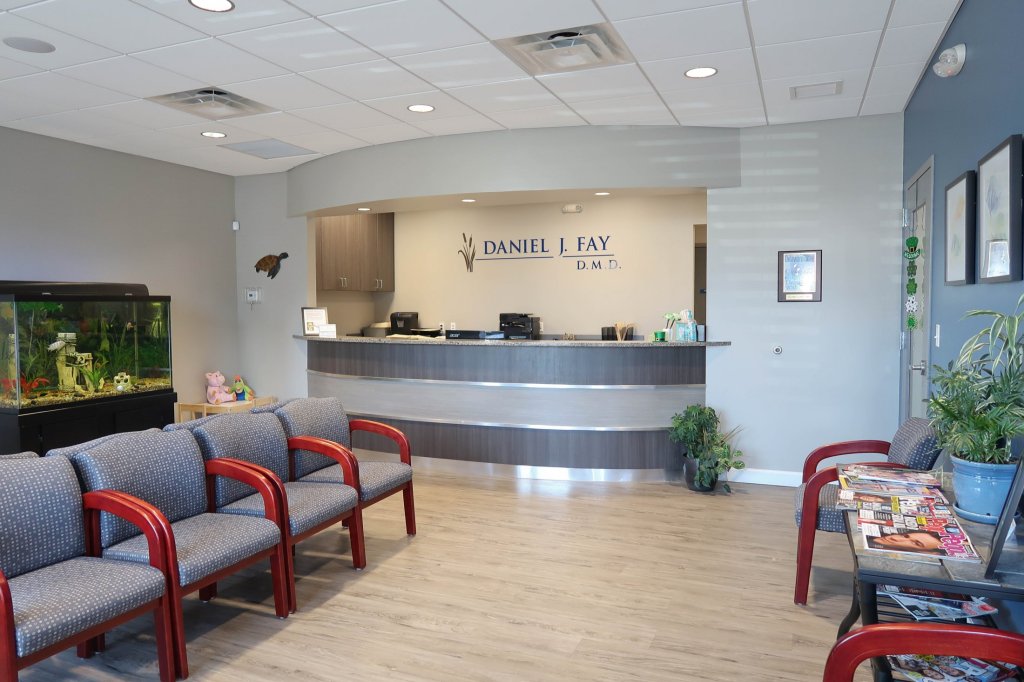 Front desk and waiting area